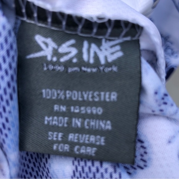 ☀️LAST CALL☀️ Pop Art Shirt New York BLUE WAVE Graphic Zippers HipHop 2XL - Picture 5 of 5